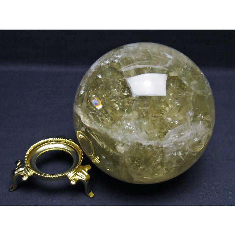 1.4Kg シトリン 丸玉 96mm シトリンクォーツ スフィア 一点物 [送料無料] 151-7993_3