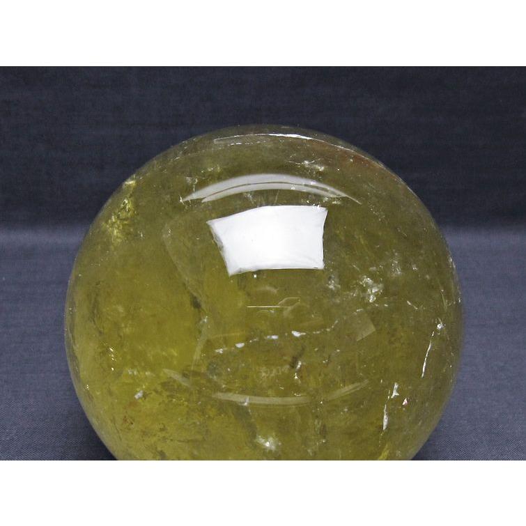 1.6Kg シトリン 丸玉 虹入り 108mm シトリンクォーツ スフィア 一点物