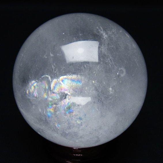 【天然】虹入り水晶丸玉★スフィア 最高品質]虹入り天然水晶丸玉/スフィア（貫入） - 埼玉県吉川市の