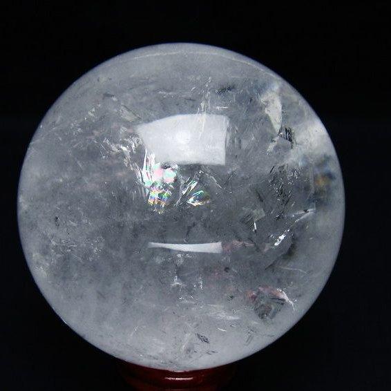 水晶 丸玉 80mm スフィア 置物 水晶玉 一点物 送料無料 151-8913
