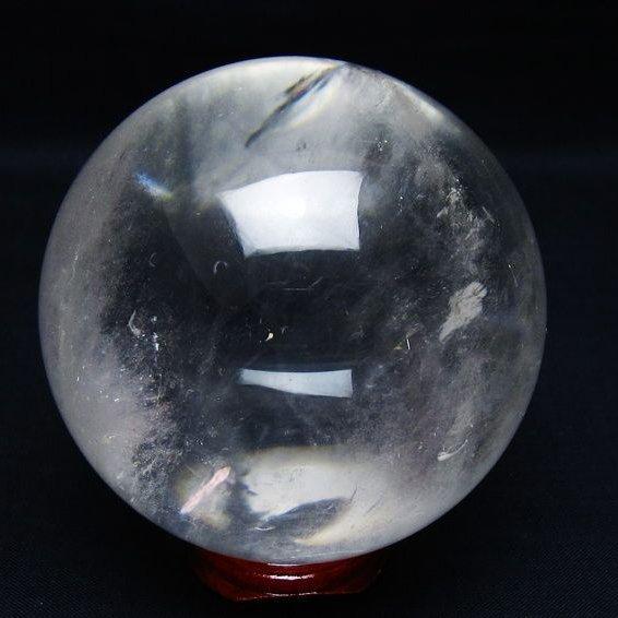 水晶 丸玉 75mm スフィア 置物 水晶玉 一点物 送料無料 151-8989
