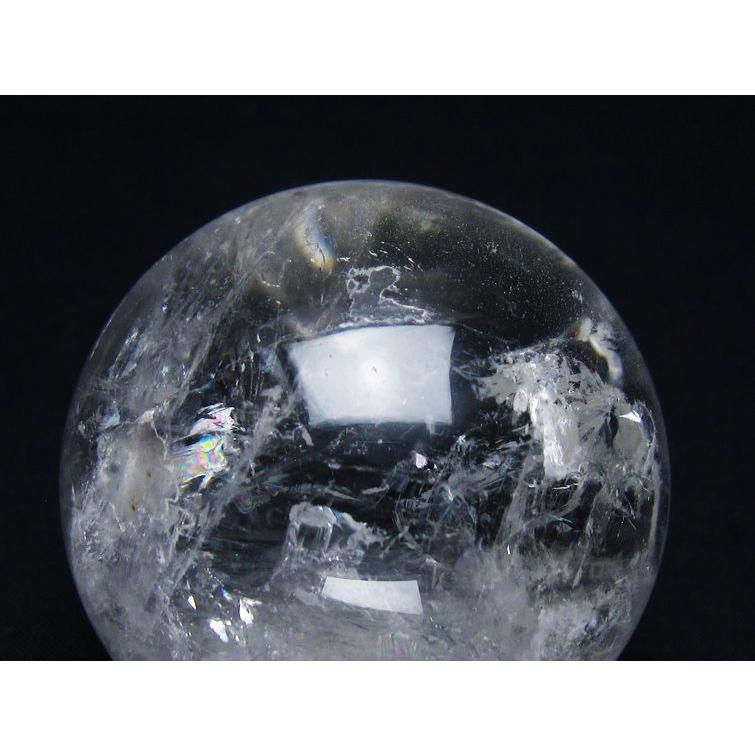 水晶 丸玉 60mm スフィア 置物 水晶玉 一点物 送料無料 151-9008