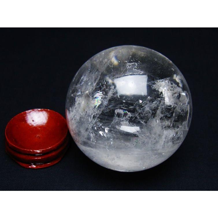 水晶 丸玉 60mm スフィア 置物 水晶玉 一点物 送料無料 151-9008