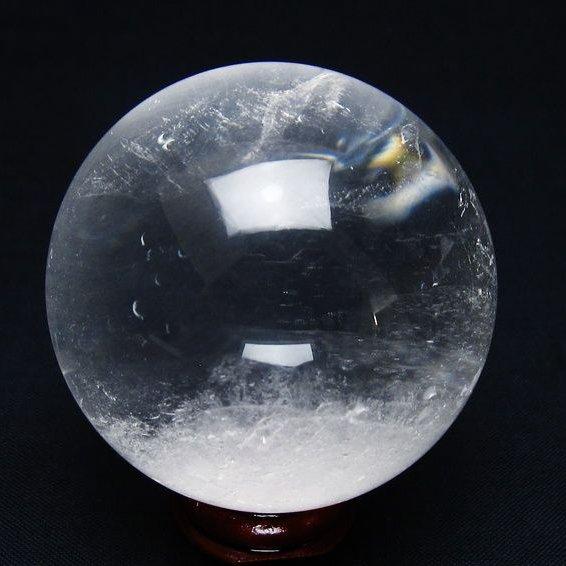水晶 丸玉 53mm スフィア 置物 水晶玉 一点物 送料無料 151-9026