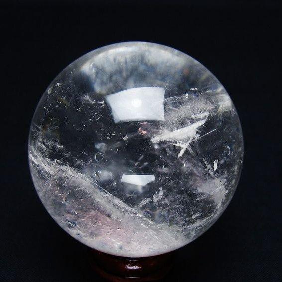 水晶 丸玉 53mm スフィア 置物 水晶玉 一点物 送料無料 151-9027