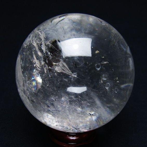 水晶 丸玉 53mm スフィア 置物 水晶玉 一点物 送料無料 151-9031