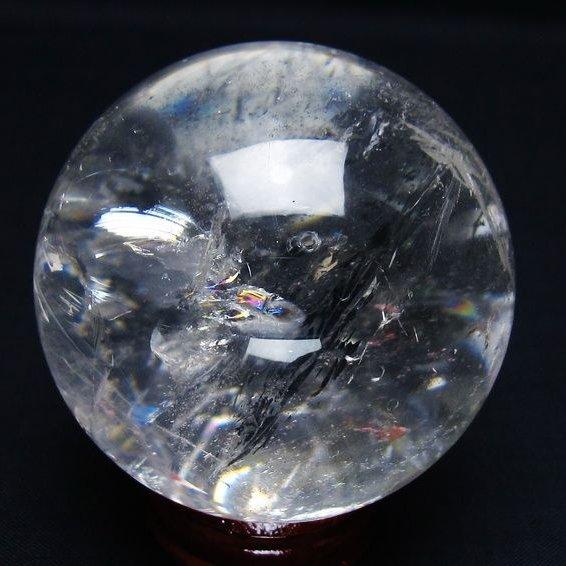水晶 丸玉 61mm スフィア 置物 水晶玉 一点物 送料無料 151-9057