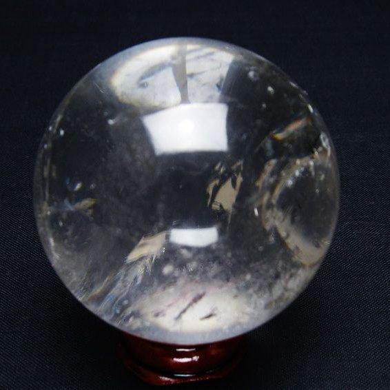 水晶 丸玉 51mm スフィア 置物 水晶玉 一点物 送料無料 151-9090