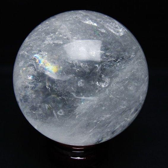 水晶 丸玉 87mm スフィア 置物 水晶玉 一点物 送料無料 151-9097