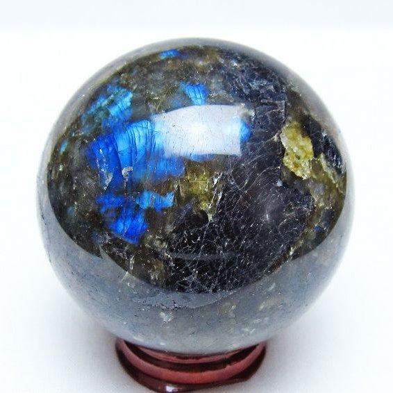 43.3ミリ パープライト スフィア シラー レア 天然石 置物 138g 43.3