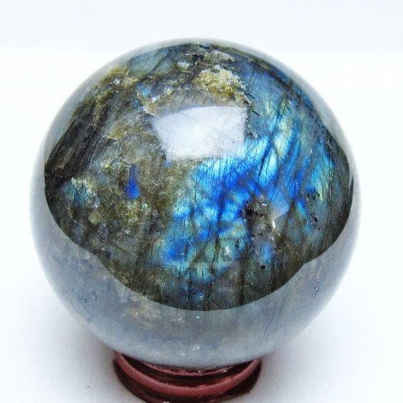 ラブラドライト 丸玉 69mm スフィア 一点物 151-9198 : 天然石
