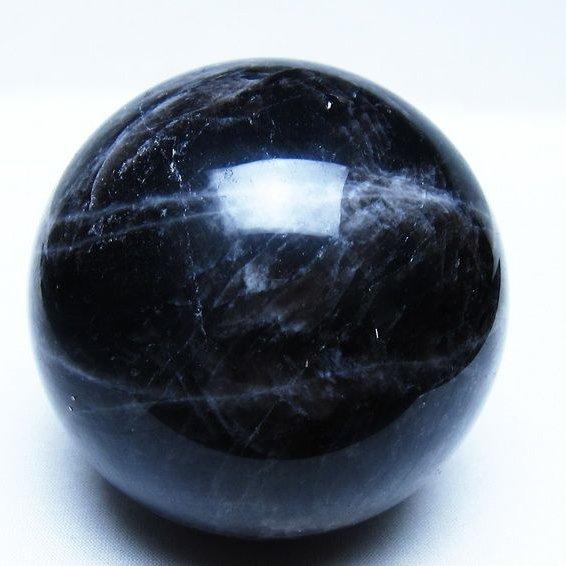 【訳あり】モリオン黒水晶　天然石丸玉スフィア魔除け浄化開運インテリア約3.5kg 訳あり】モリオン黒水晶？天然石丸玉スフィア魔除け浄化開運インテリア