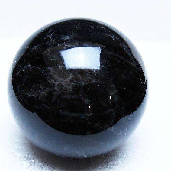 【特大大玉】天然モリオン（黒水晶）スフィア 直径12.1cm 1.1Kg モリオン 黒水晶 丸玉 93mm スフィア 一点物 151-9338 : 天然石