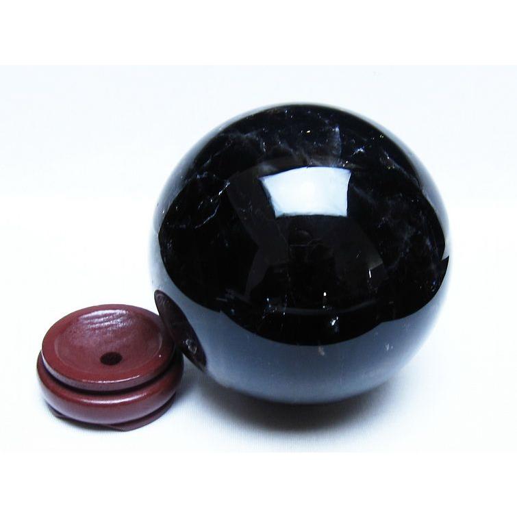 1.8Kg モリオン 黒水晶 丸玉 110mm スフィア 一点物 151-9402 : 天然石