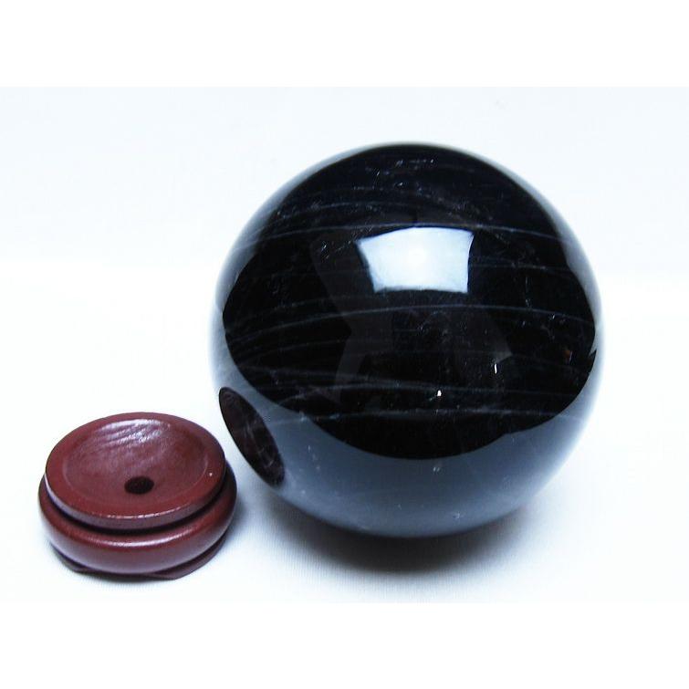 1.7Kg モリオン 黒水晶 丸玉 110mm スフィア 一点物 151-9404 : 天然石