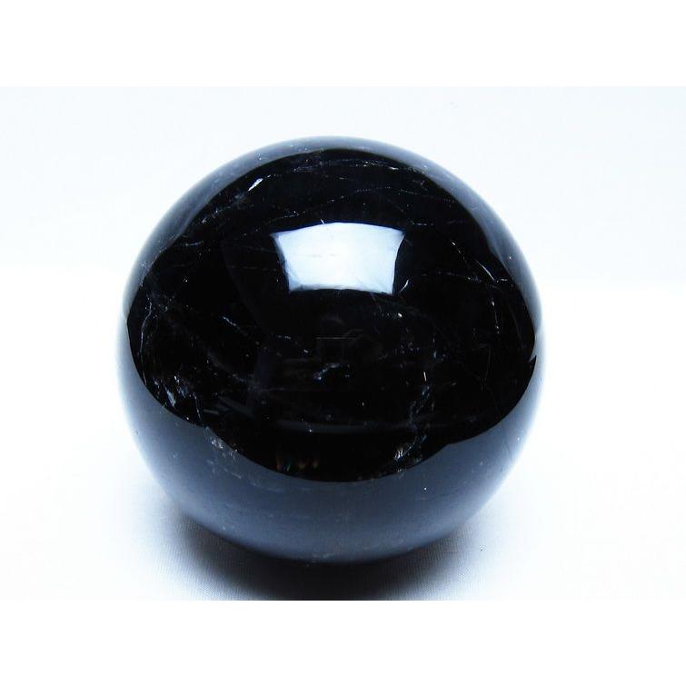 1.7Kg モリオン 黒水晶 丸玉 110mm スフィア 一点物 送料無料 151-9425