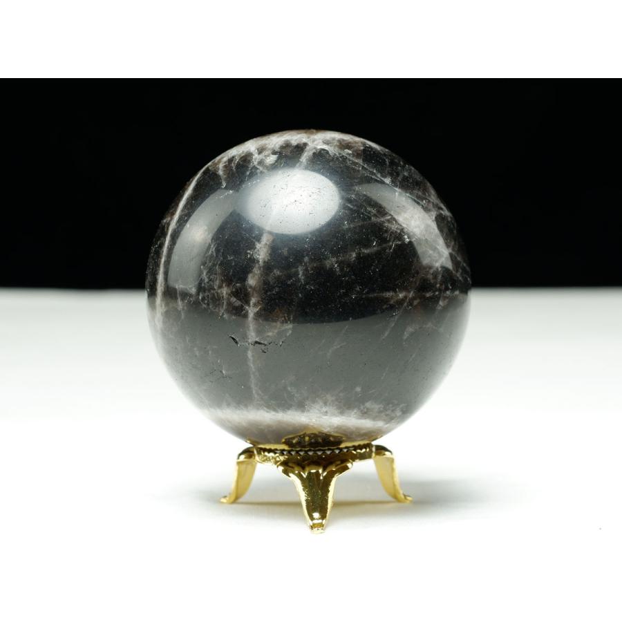 110mm1.7kg 天然!!　モリオン　黒水晶　非加工品 丸玉　置物 モリオン 黒水晶 丸玉 59mm 一点物 151-9447 : 天然石・パワーストーン