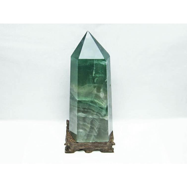 1.8Kg フローライト 原石 蛍石 六角柱 台座付属 送料無料 一点物 152