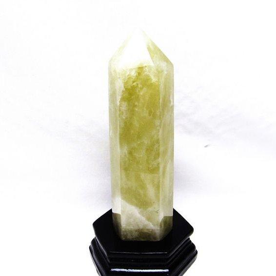 シトリン六角柱　パワーストーン　鑑賞石　自然石　原石　置物 シトリンクォーツ 六角柱 シトリン ポイント 置物 原石 台座付属 一点