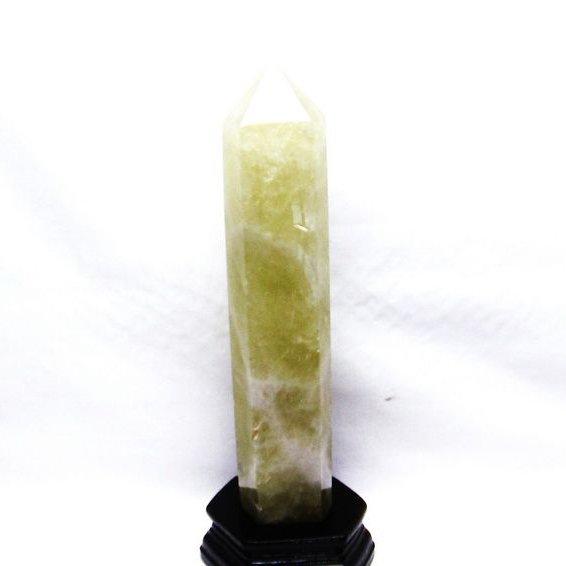 1.1Kg シトリンクォーツ 六角柱 シトリン ポイント 置物 原石 台座付属