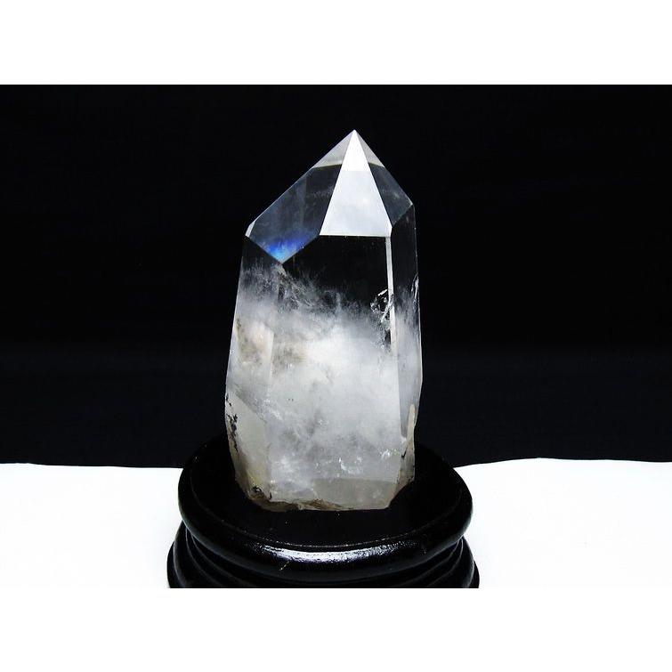 水晶 六角柱 台座付属 一点物 [送料無料] 152-3072 : 天然石