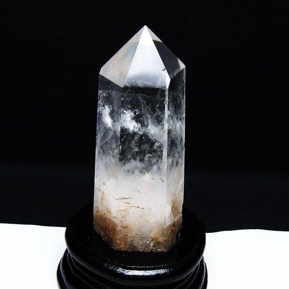 水晶 六角柱 台座付属 一点物 [送料無料] 152-3095 : 天然石