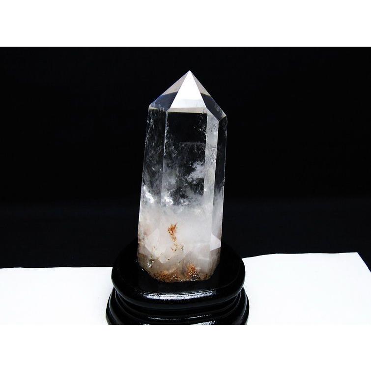 水晶 六角柱 台座付属 一点物 [送料無料] 152-3095 : 天然石