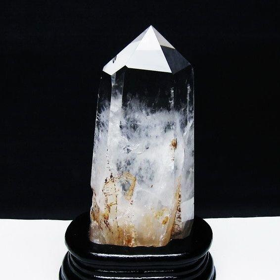 水晶 六角柱 ポイント 台座付属 一点物 送料無料 152-3765 : 天然石
