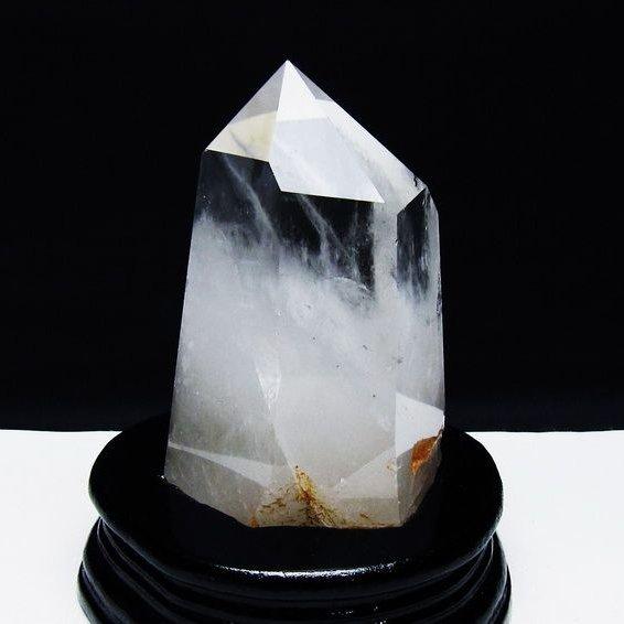 水晶 六角柱 ポイント 台座付属 一点物 送料無料 152-3767 : 天然石