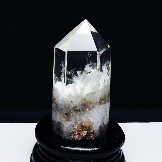 水晶 六角柱 ポイント 台座付属 一点物 152-3779 : 天然石