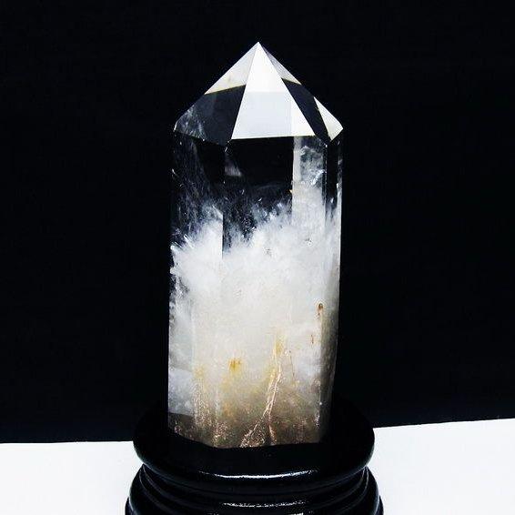 水晶 六角柱 ポイント 台座付属 一点物 送料無料 152-3788 : 天然石