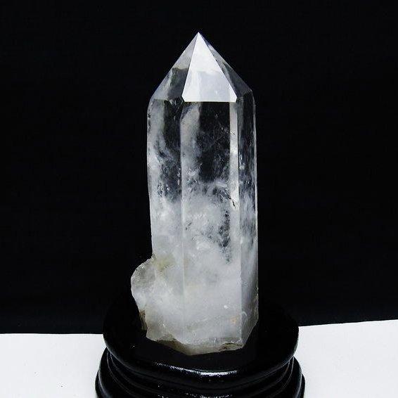 水晶 六角柱 ポイント 台座付属 一点物 送料無料 152-3791 : 天然石