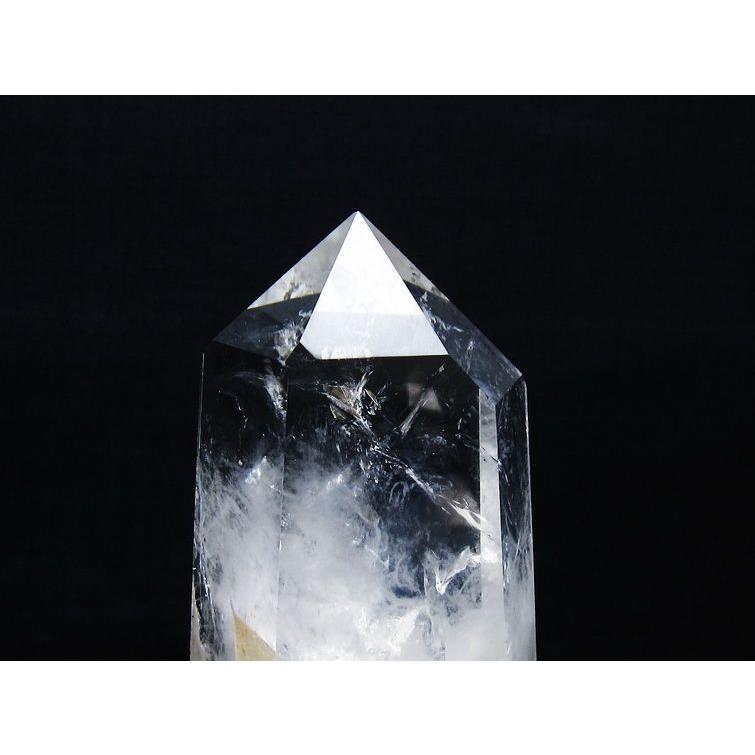 1Kg 水晶 六角柱 ポイント 台座付属 一点物 送料無料 152-3797