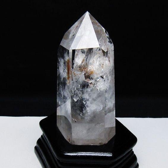 水晶 六角柱 ポイント 台座付属 一点物 送料無料 152-3801 : 天然石