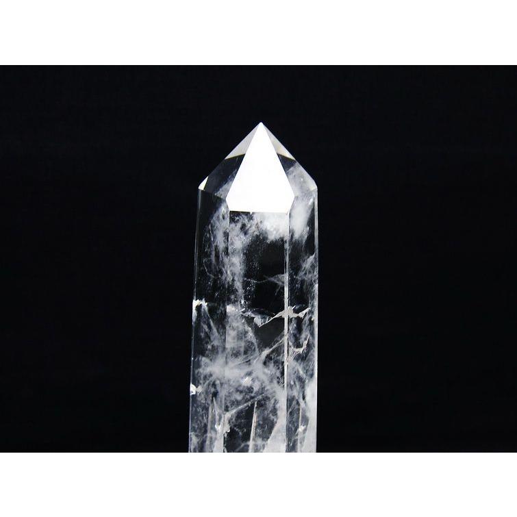 水晶 六角柱 ポイント 台座付属 一点物 送料無料 152-3811 : 天然石