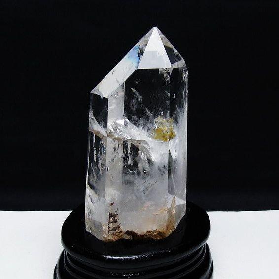 水晶 六角柱 ポイント 台座付属 一点物 送料無料 152-3817 : 天然石