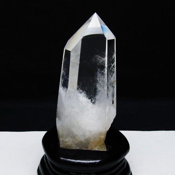 水晶 六角柱 ポイント 台座付属 一点物 送料無料 152-3820 : 天然石