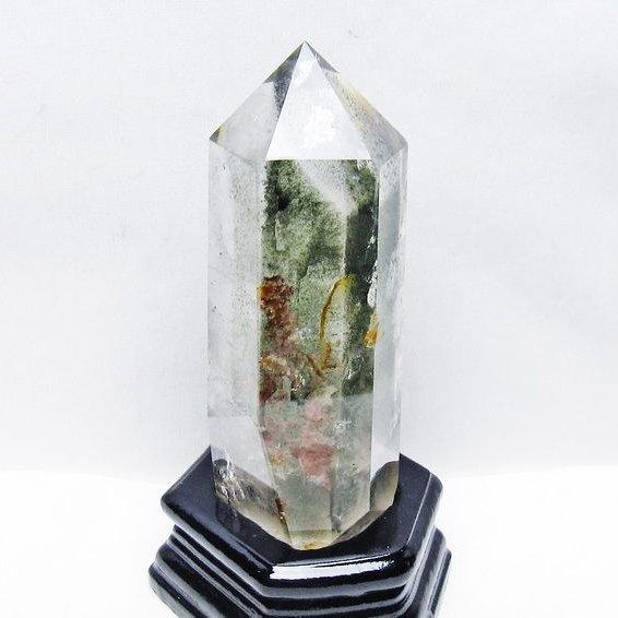 グリーンファントム 六角柱 台座付属 一点物 送料無料 152-3830