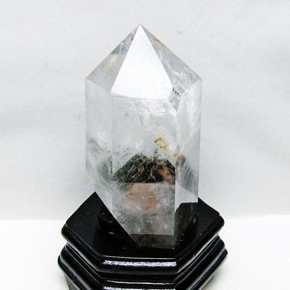 1Kg グリーンファントム 六角柱 台座付属 一点物 送料無料 152-3831