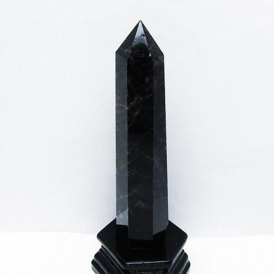 モリオン 黒水晶 六角柱 台座付属 一点物 152-4023 : 天然石 