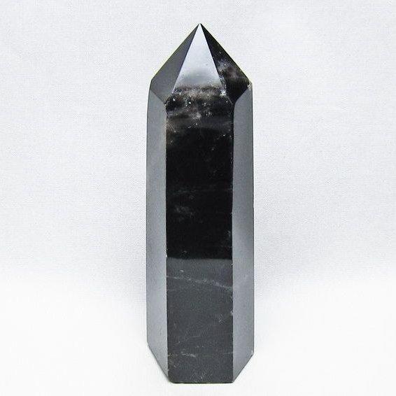 特大サイズ 天然石✩.*˚六方石モリオン　ポイント✩.*˚ 黒水晶 ポイント モリオン 六角柱 置物 一点物 152-4366 : 天然石
