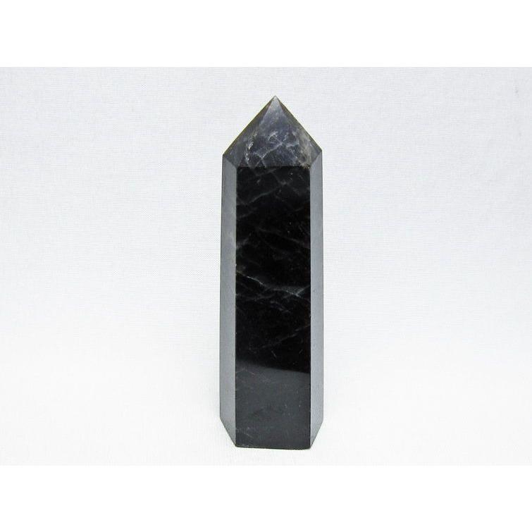 モリオン ポイント 黒水晶 六角柱 置物 一点物 152-4404 : 天然石