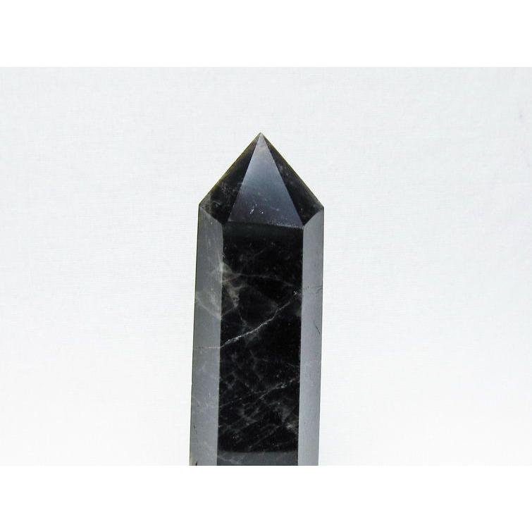 モリオン ポイント 黒水晶 六角柱 置物 一点物 152-4404 : 天然石