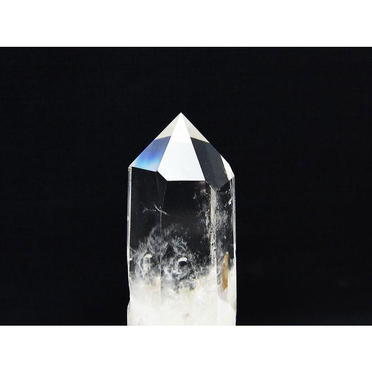 水晶 六角柱 ポイント 原石 置物 台座付属 送料無料 一点物 152-4619