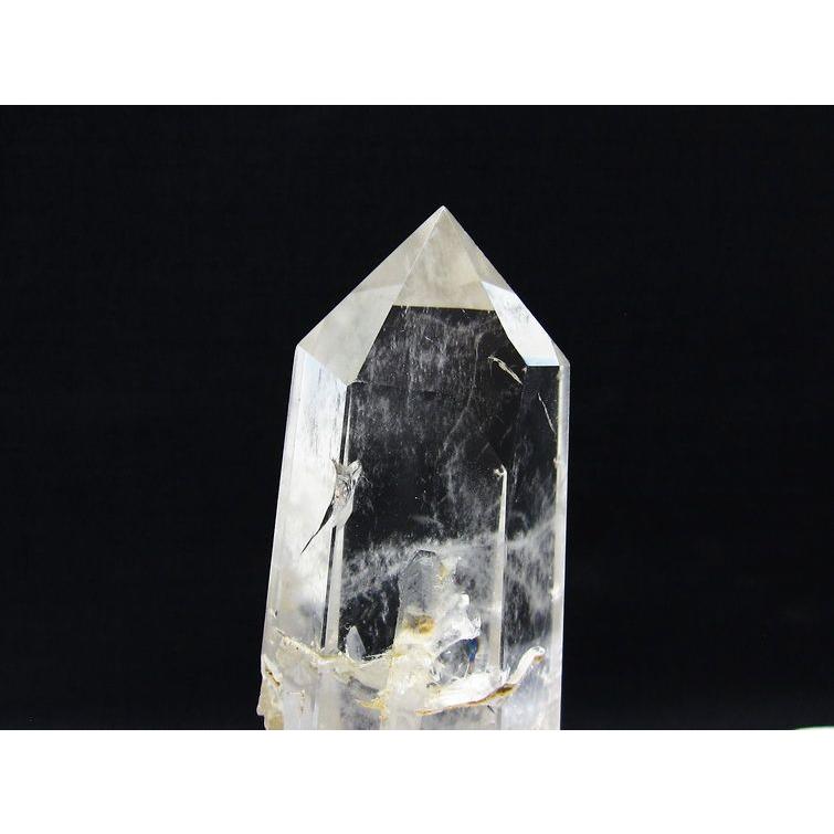 水晶 六角柱 ポイント 原石 置物 台座付属 送料無料 一点物 152-4622
