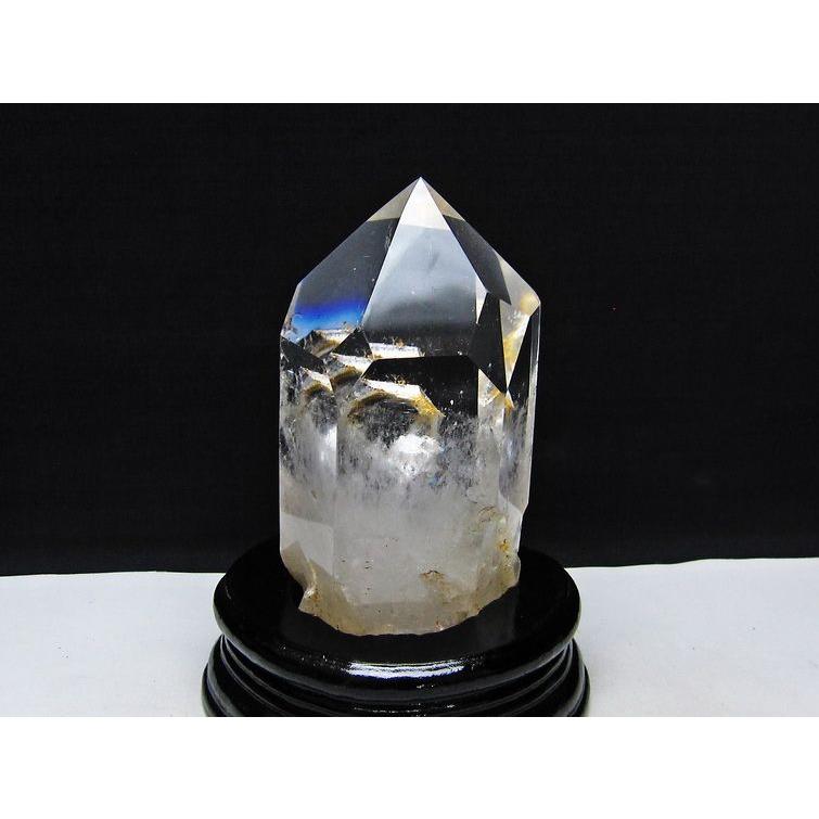 天然石 水晶 ポイント 六角柱 置物 台座付き① 水晶 六角柱 ポイント 原石 置物 台座付属 送料無料 一点物 152-4626