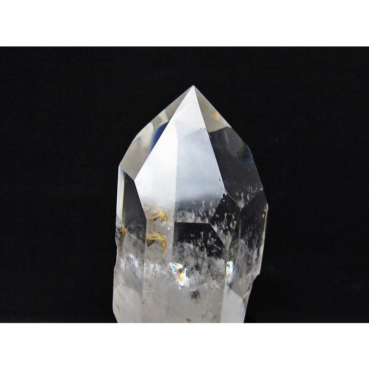 水晶 六角柱 ポイント 原石 置物 台座付属 送料無料 一点物 152-4626