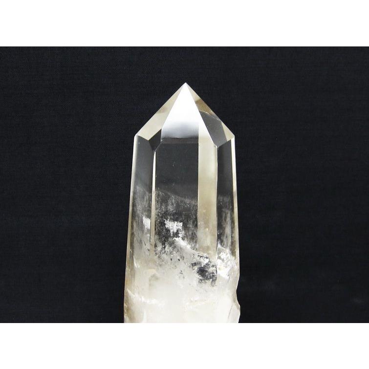 水晶 六角柱 ポイント 原石 置物 台座付属 送料無料 一点物 152-4638