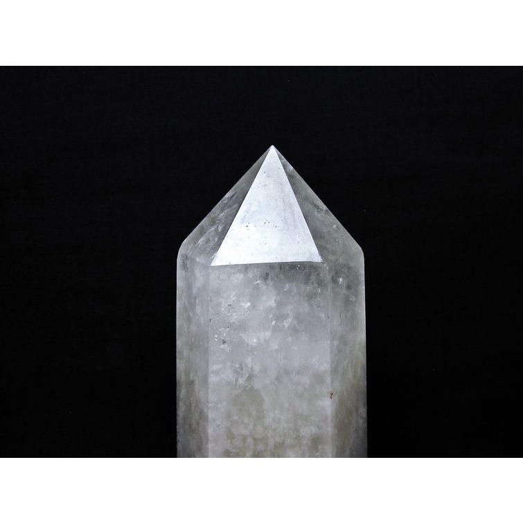 2Kg 水晶 六角柱 ポイント 原石 置物 台座付属 送料無料 一点物 152