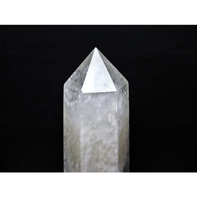 2Kg 水晶 六角柱 ポイント 原石 置物 台座付属 送料無料 一点物 152